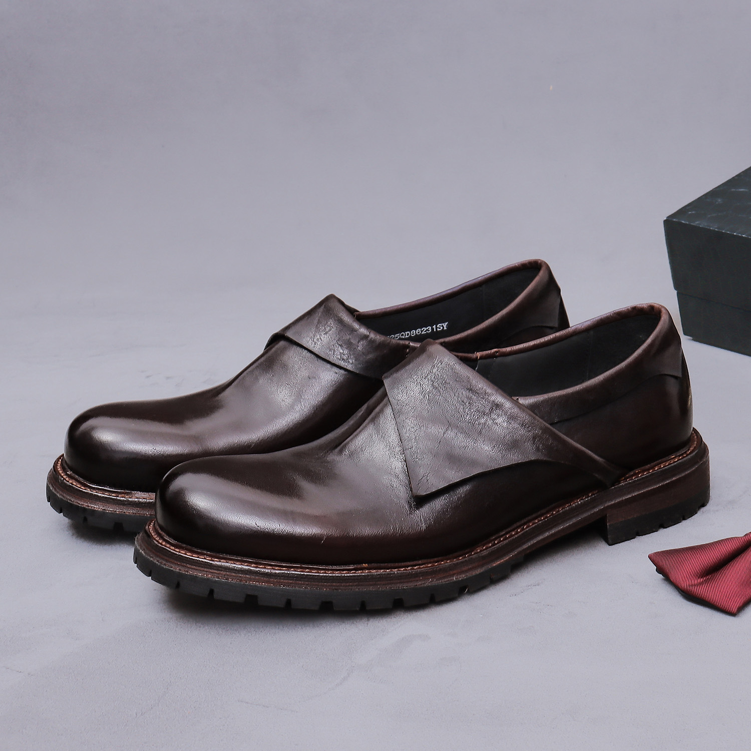 Monk Strap Shoe - Zapatos de Cuero Genuino de Lujo