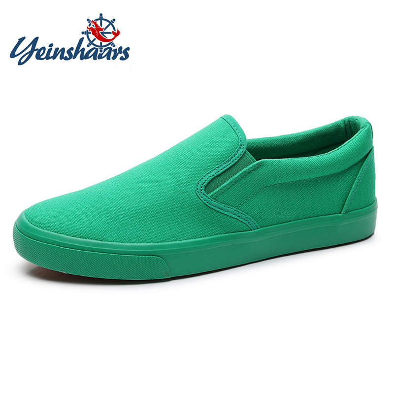 Men'S Shoes Green And White - FUQIAO-zapatos de lona vulcanizados para hombre,