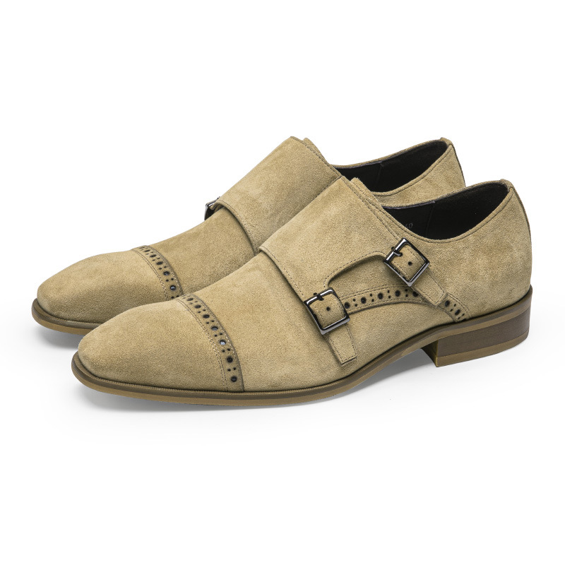 Monk Strap Shoe - Zapatos de vestir de piel auténtica