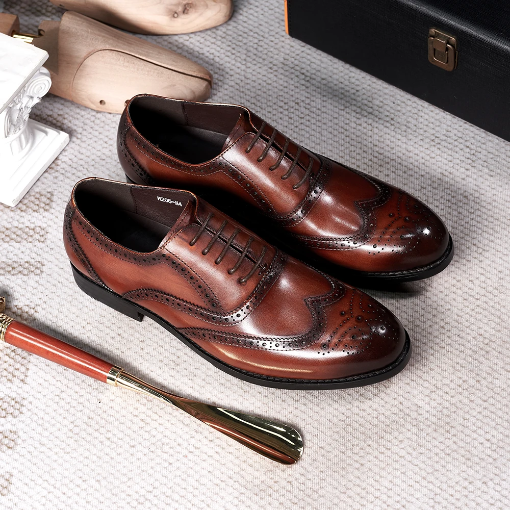 Monk Strap Shoe - Zapatos Oxford estilo Brogue para hombre,