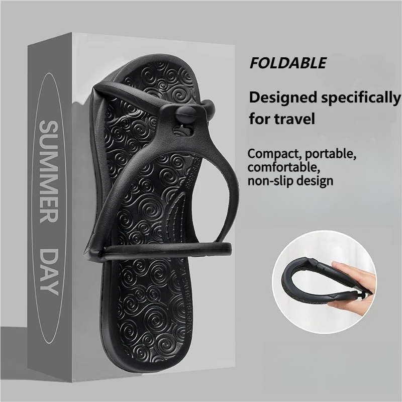 Men'S Shoes Slip On - Pantuflas de Viaje Plegables Mejoradas, Chanclas