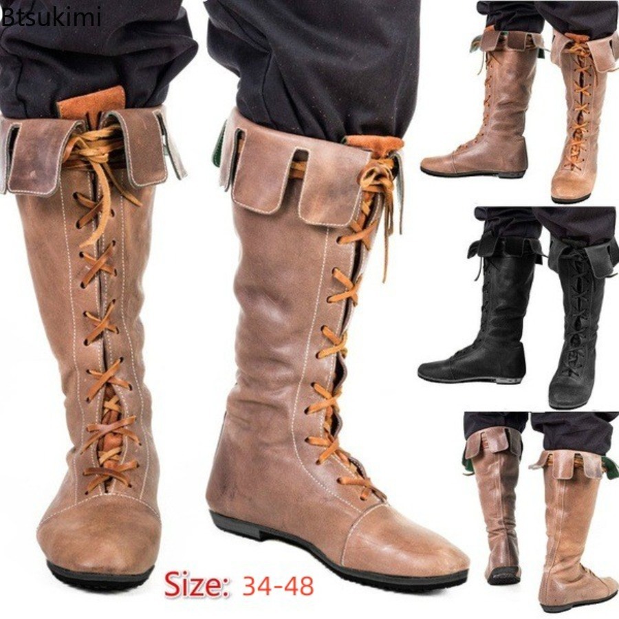 Men'S Shoes Louis Vuitton - Botas de Cuero PU Medievales para