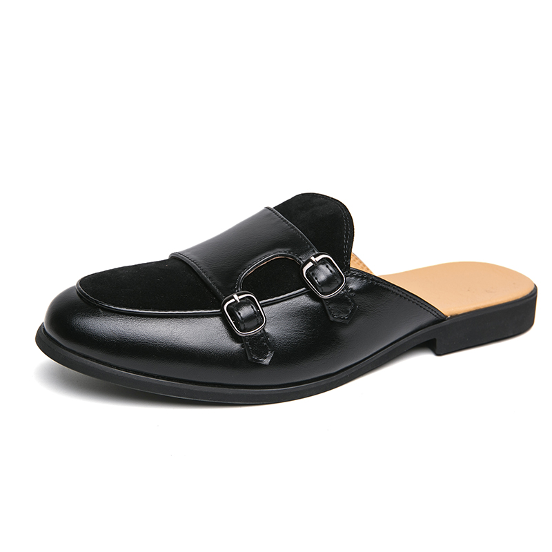 Monk Strap Shoe - Zapatos de Conducir Negros y Verdes