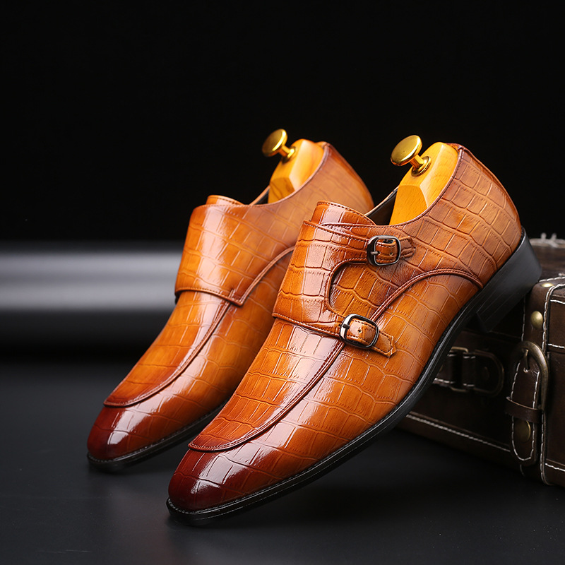 Monk Strap Shoe - Mocasines de charol para hombre, zapatos
