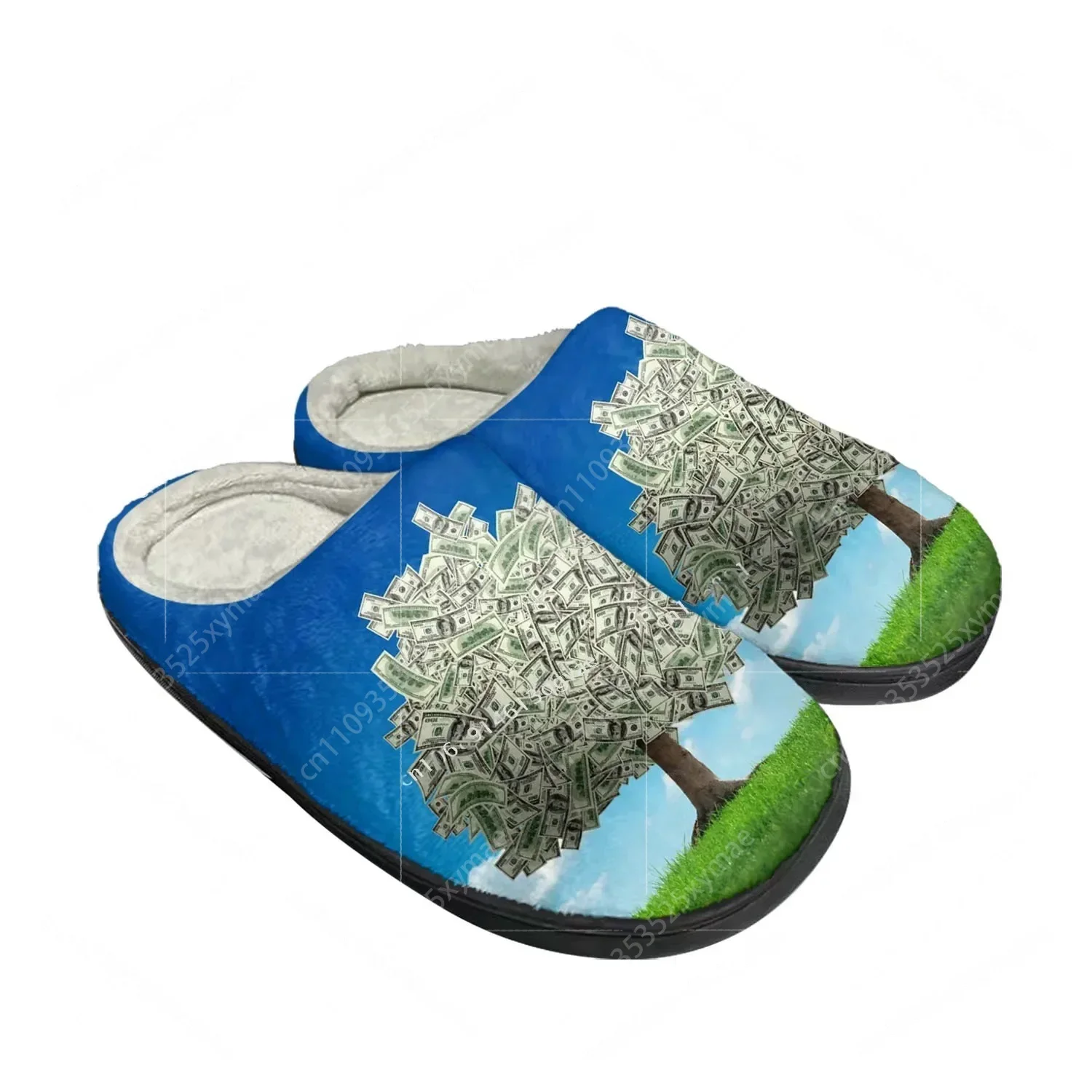 Men'S Shoes Green And White - Pantuflas de algodón personalizadas Dollar Green
