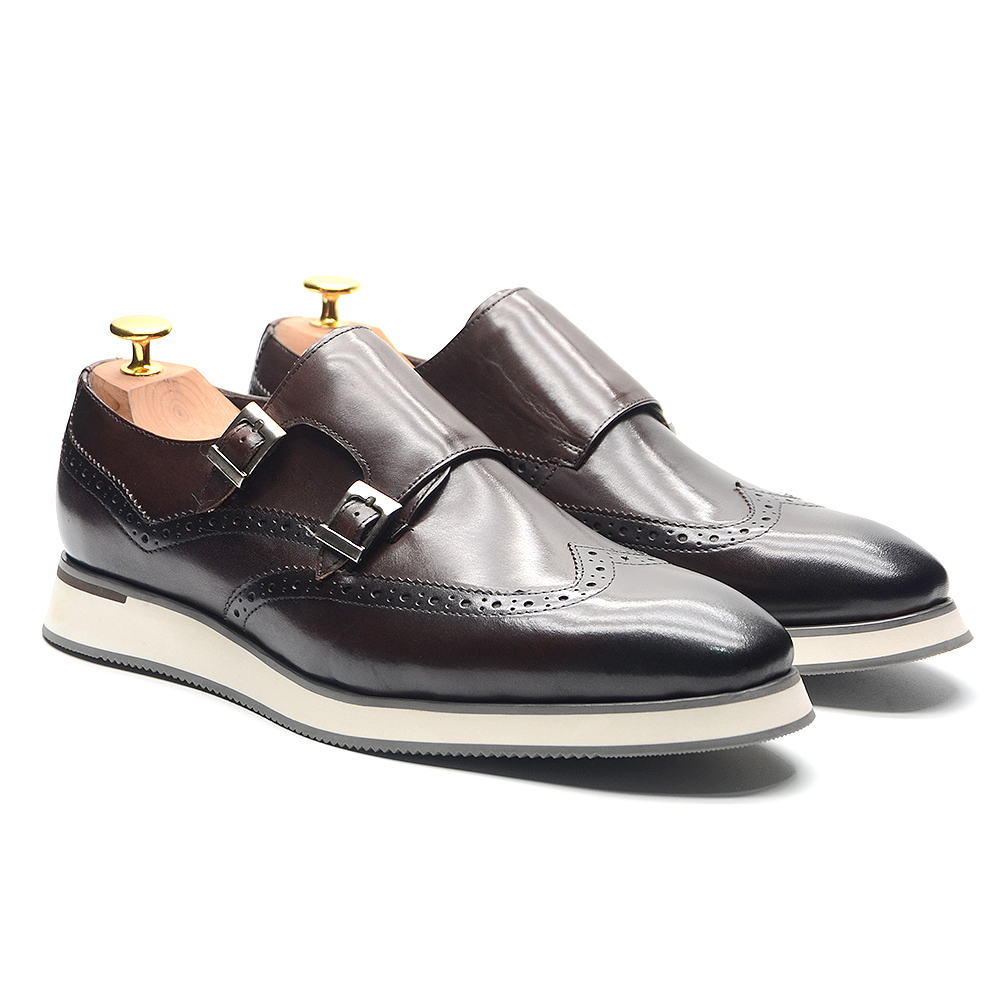 Monk Strap Shoe - Zapatos Oxford de Vestir Casuales de