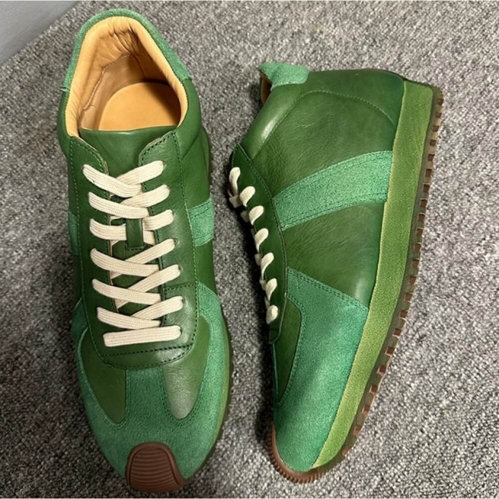 Zapatillas Retro de Piel y Gam - Men'S Shoes Green And White reseña y precio