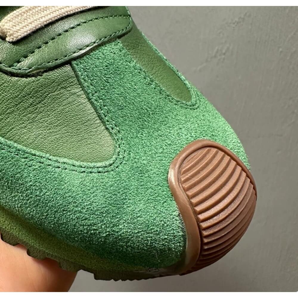 Zapatillas Retro de Piel y Gam - Men'S Shoes Green And White reseña y precio