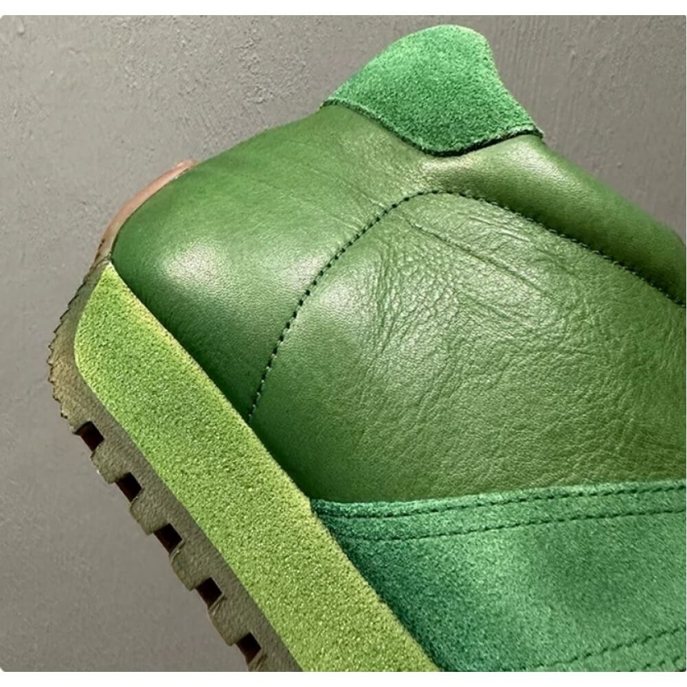 Zapatillas Retro de Piel y Gam - Men'S Shoes Green And White reseña y precio