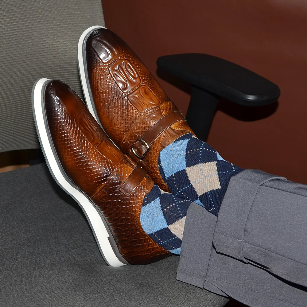 Zapatos Casuales de Negocios p - Monk Strap Shoe reseña y precio