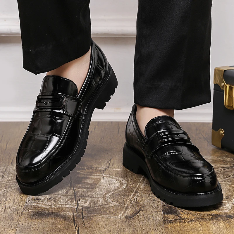 Zapatos de cuero de suela grue - Men Shoes Official reseña y precio