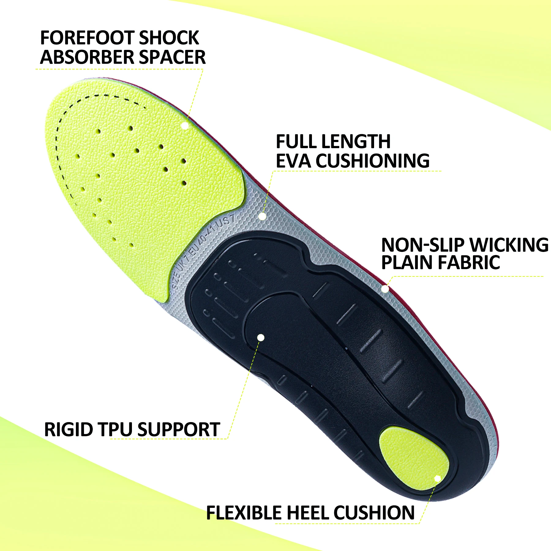 Plantilla ortopédica para fasc - Men'S Shoes Green And White reseña y precio