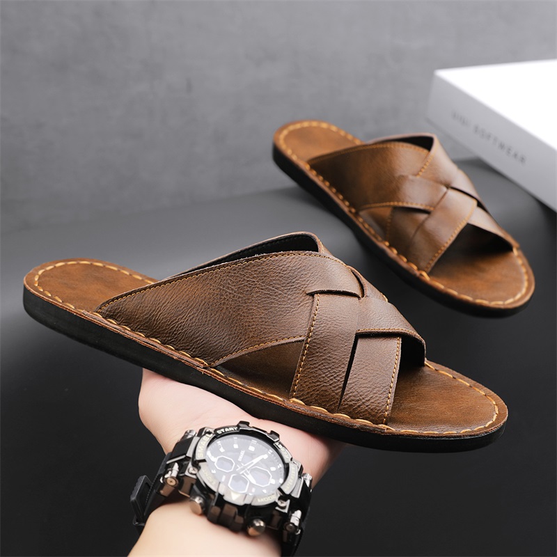 Sandalias informales de cuero  - Men'S Shoes Qn reseña y precio