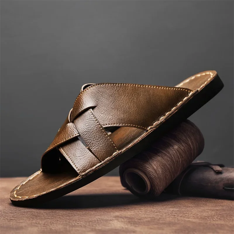 Sandalias informales de cuero  - Men'S Shoes Qn reseña y precio