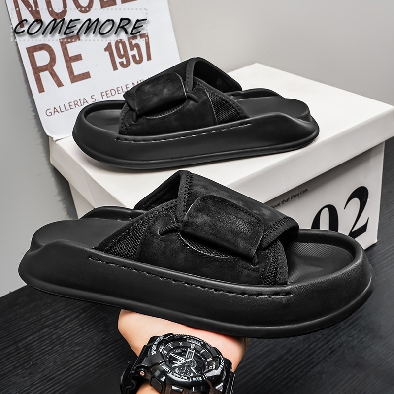 Comemore Pantuflas de suela gr - Men'S Shoes With Velcro reseña y precio
