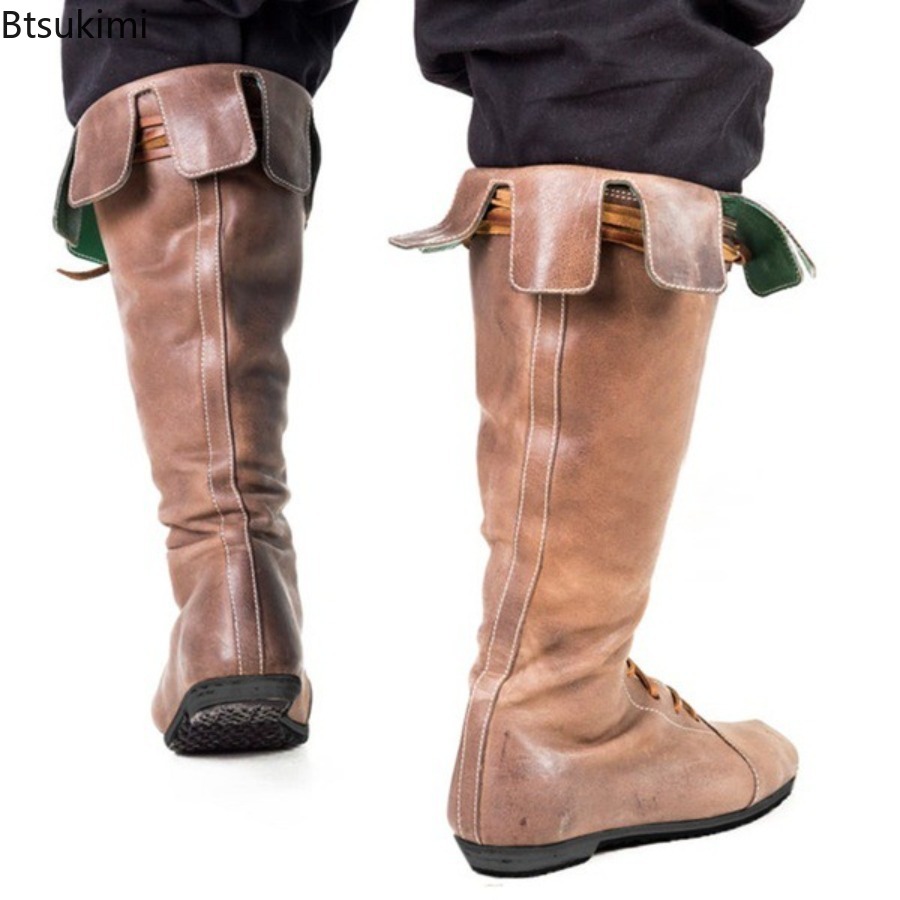 Botas de Cuero PU Medievales p - Men'S Shoes Louis Vuitton reseña y precio