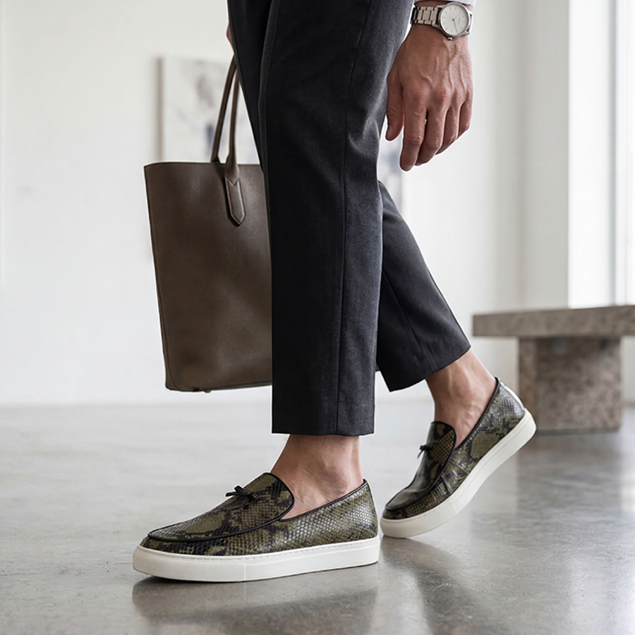 Piergitar Zapatillas de hombre - Men'S Shoes Green And White reseña y precio
