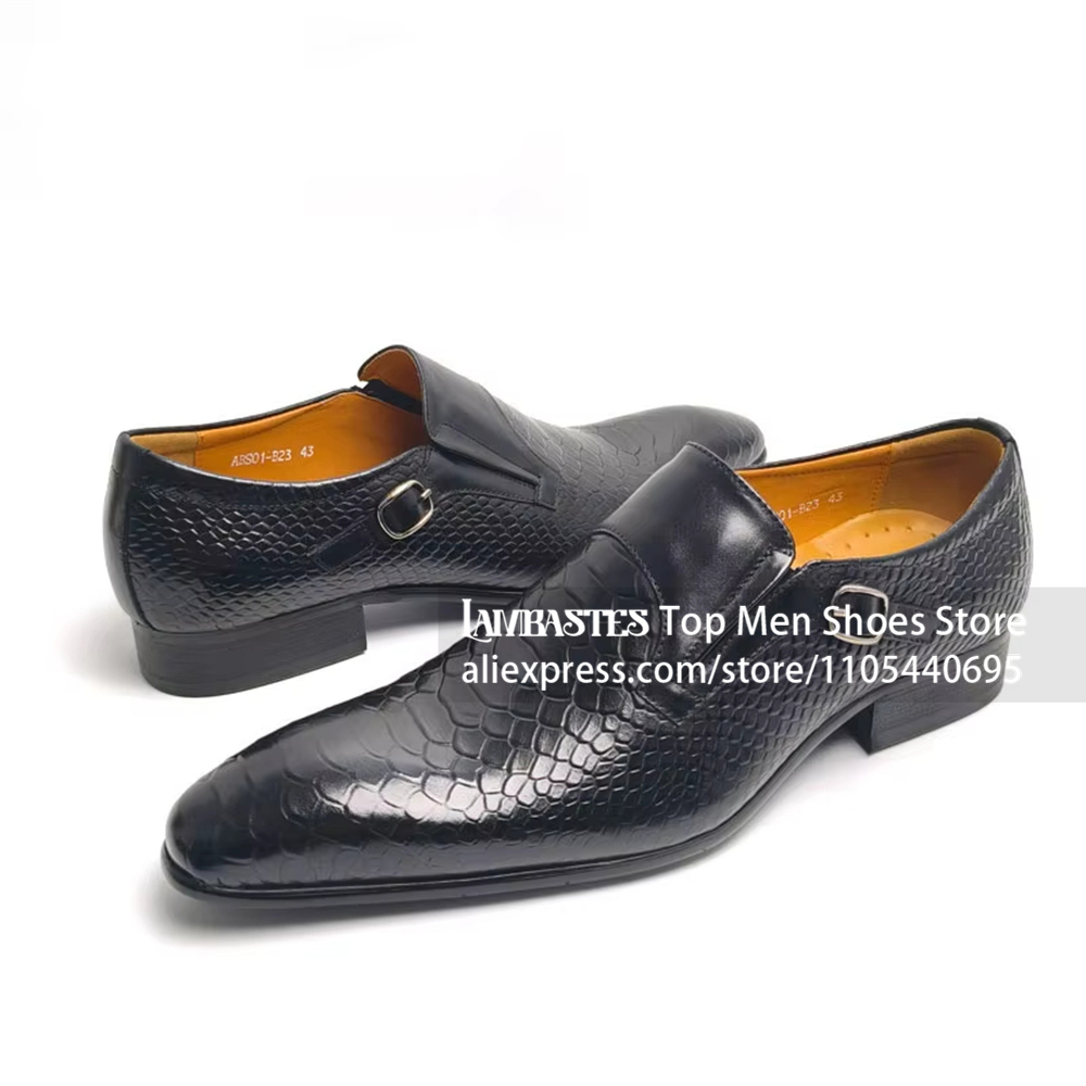 Mocasines Monk de cuero negro  - Monk Strap Shoe reseña y precio