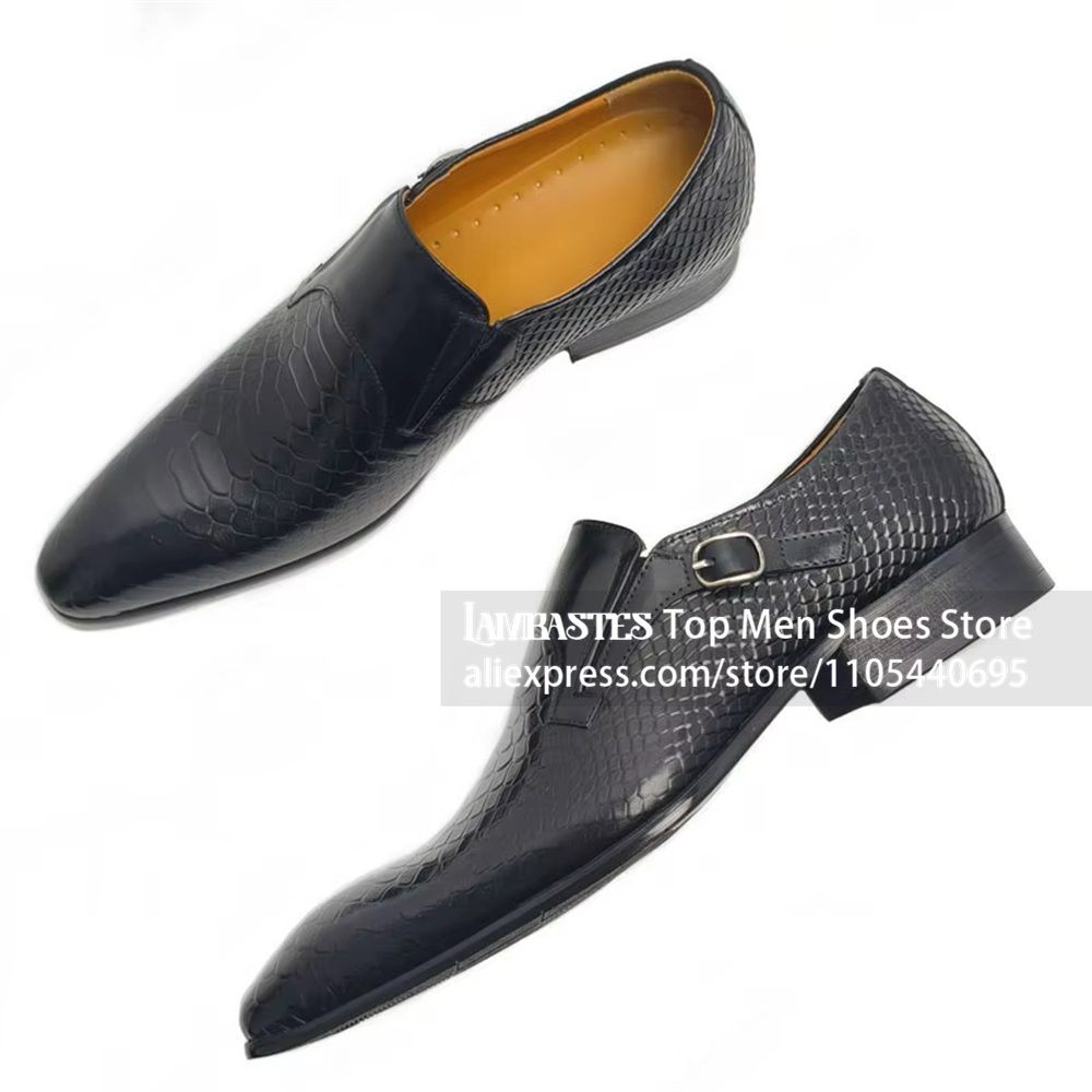 Mocasines Monk de cuero negro  - Monk Strap Shoe reseña y precio